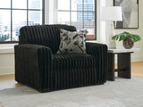 Midnight-Madness Onyx Velvet Oversized Chair