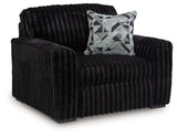Midnight-Madness Onyx Velvet Oversized Chair