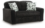 Midnight-Madness Onyx Velvet Loveseat