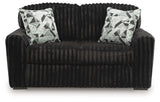 Midnight-Madness Onyx Velvet Loveseat