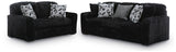 Midnight-Madness Onyx Sofa and Loveseat