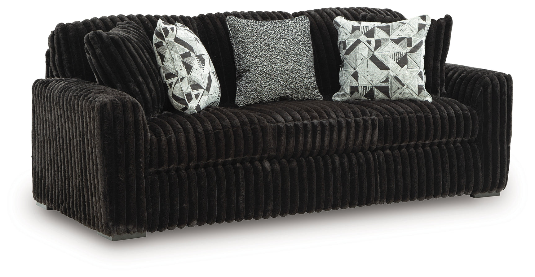 Midnight-Madness Onyx Velvet Sofa
