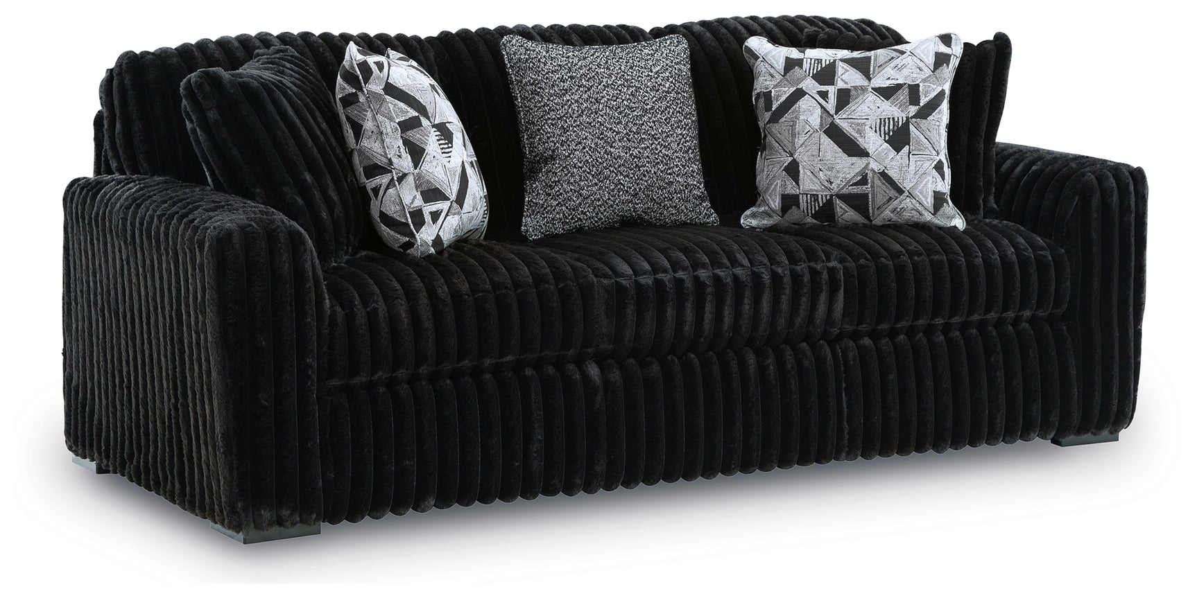 Midnight-Madness Onyx Sofa and Loveseat