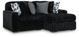 Midnight-Madness Onyx 2-Piece Sectional with Chaise
