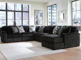 Midnight-Madness Onyx 6-Piece Sectional with Chaise
