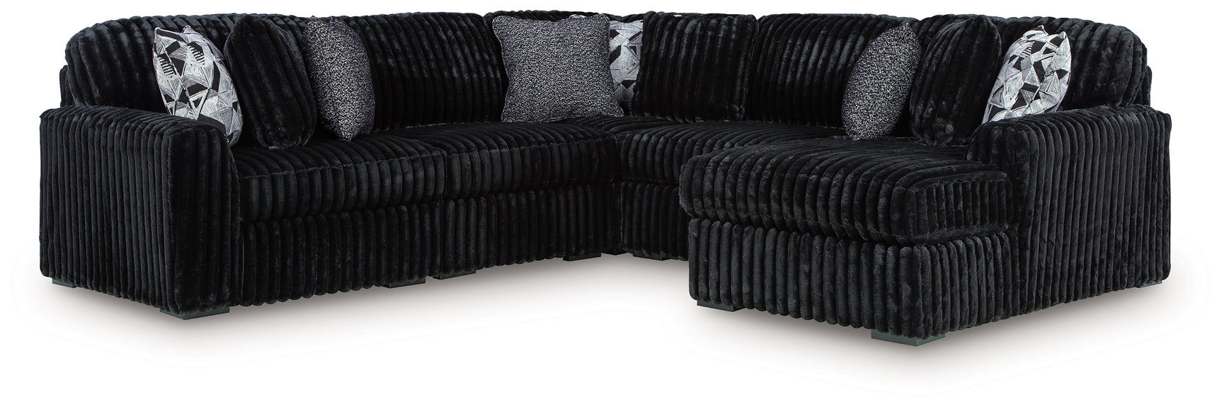 Midnight-Madness Onyx 6-Piece Sectional with Chaise