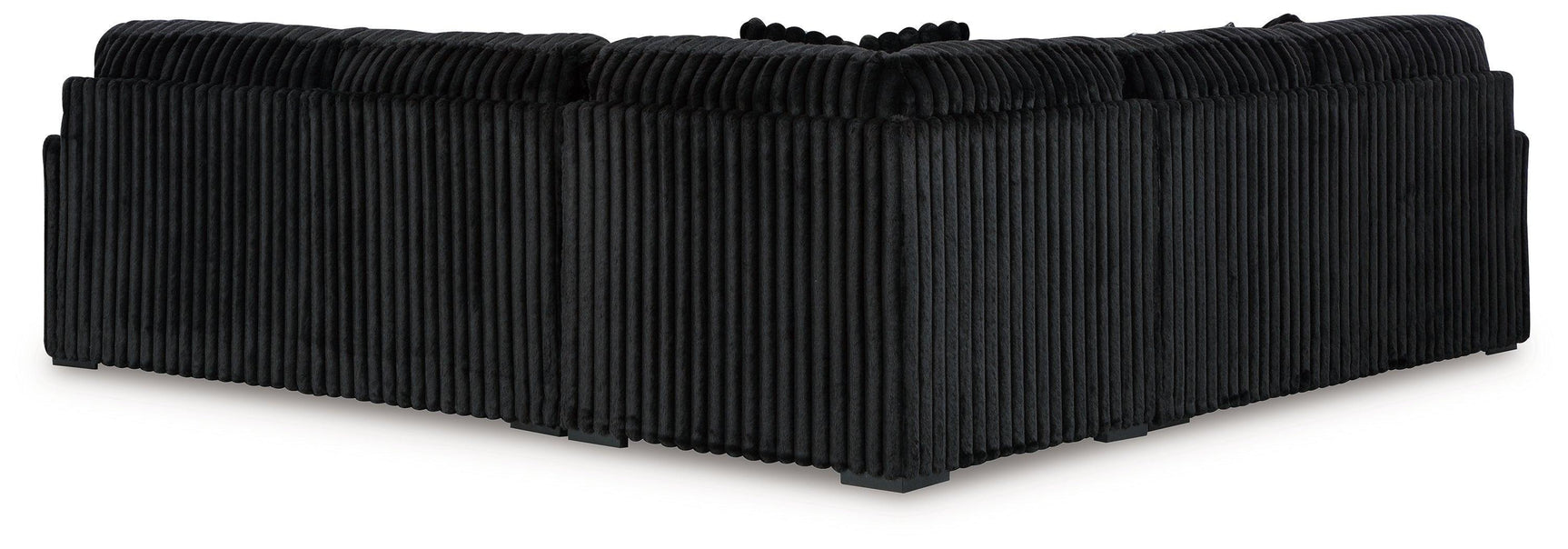 Midnight-Madness Onyx Velvet 3-Piece Sectional