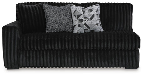 Midnight-Madness Onyx Velvet 3-Piece Sectional with Chaise view 11
