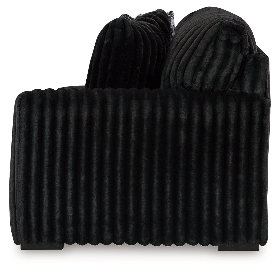 Midnight-Madness Onyx 3-Piece Sectional with Chaise