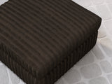 Midnight-Madness Chocolate Velvet Oversized Accent Ottoman