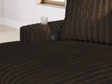 Midnight-Madness Chocolate Velvet Oversized Chaise