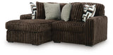 Midnight-Madness Chocolate 2-Piece Sectional with Chaise