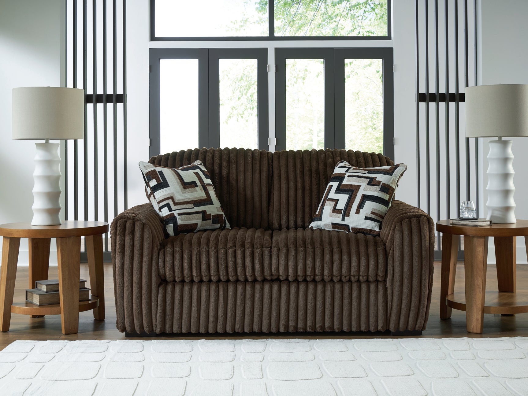 Midnight-Madness Chocolate Loveseat