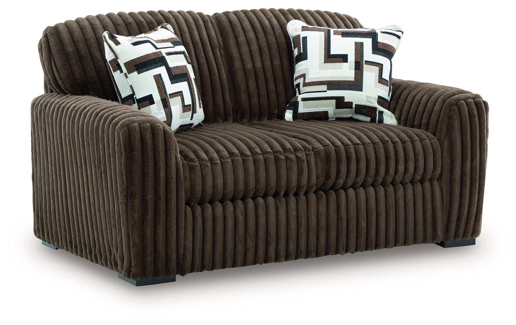 Midnight-Madness Chocolate Loveseat