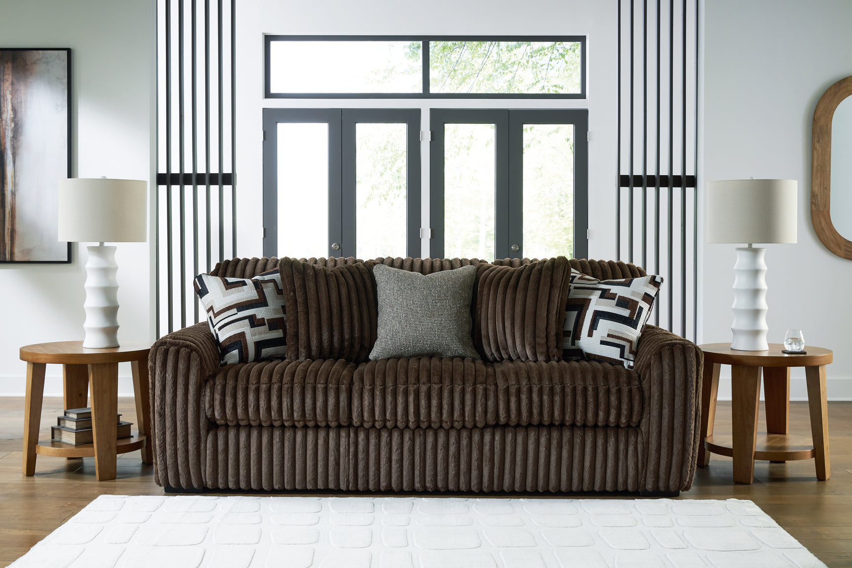 Midnight-Madness Chocolate Sofa and Loveseat