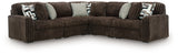 Midnight-Madness Chocolate 5-Piece Sectional
