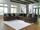 Midnight-Madness Chocolate 6-Piece Sectional with Chaise