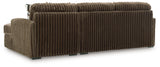 Midnight-Madness Chocolate 2-Piece Sectional Sofa with Chaise