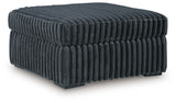 Midnight-Madness Gunmetal Velvet Oversized Accent Ottoman