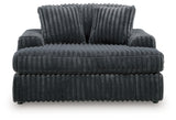 Midnight-Madness Gunmetal Velvet Oversized Chaise