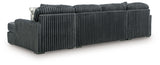 Midnight-Madness Gunmetal 3-Piece Double Chaise Sectional
