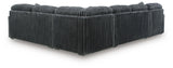 Midnight-Madness Gunmetal 4-Piece Sectional with Chaise