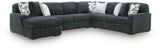 Midnight-Madness Gunmetal 4-Piece Sectional with Chaise