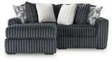 Midnight-Madness Gunmetal 2-Piece Sectional with Chaise view 2