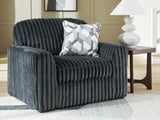 Midnight-Madness Gunmetal Velvet Oversized Chair