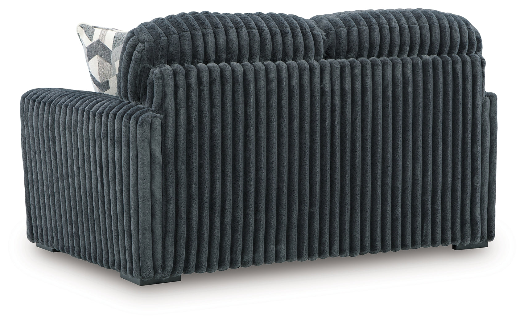 Midnight-Madness Gunmetal Velvet Loveseat