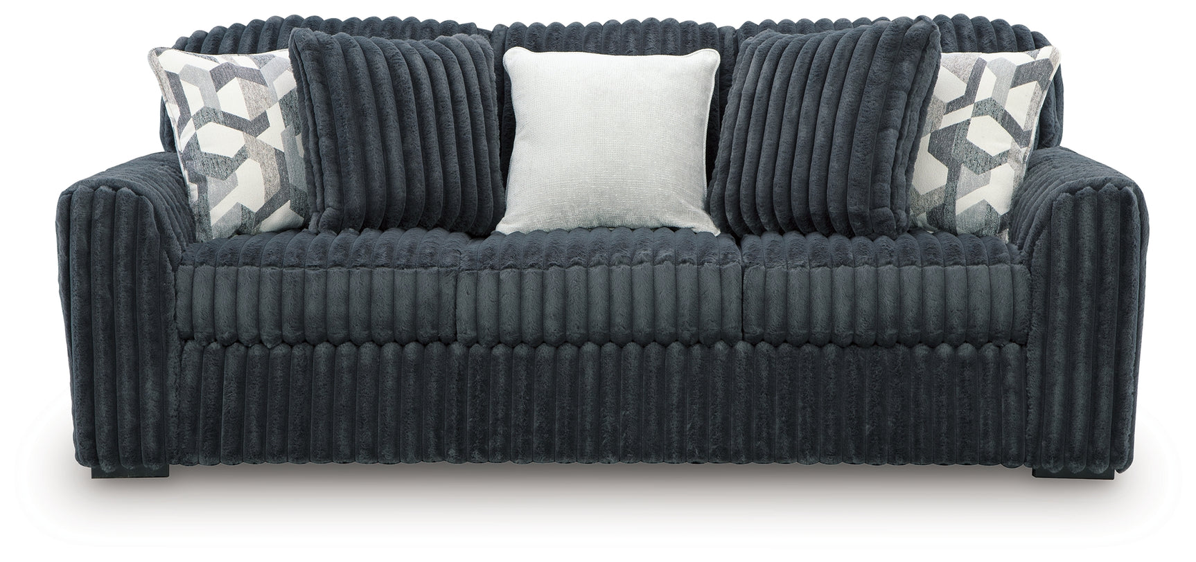Midnight-Madness Gunmetal Velvet Sofa