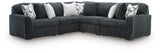 Midnight-Madness Gunmetal 5-Piece Sectional