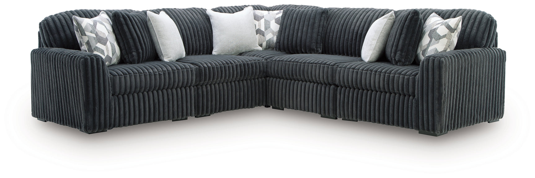 Midnight-Madness Gunmetal 5-Piece Sectional