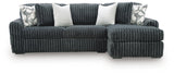 Midnight-Madness Gunmetal 2-Piece Sectional Sofa Chaise