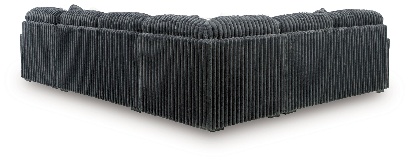 Midnight-Madness Gunmetal 4-Piece Sectional with Chaise