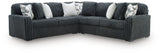 Midnight-Madness Gunmetal 3-Piece Sectional