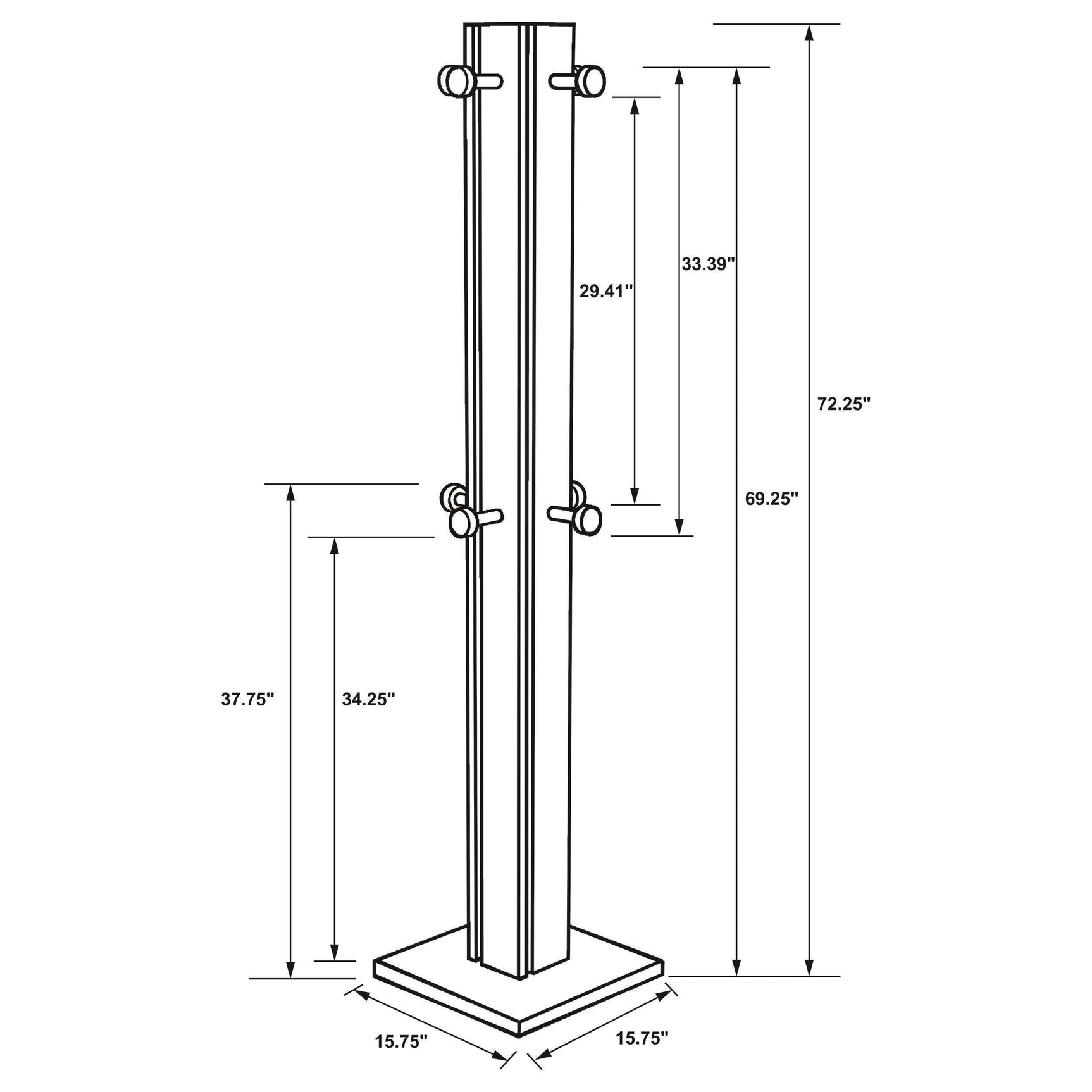 Rikkie Walnut Coat Rack Walnut Mirror 983281