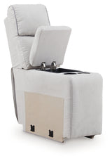 Social Pointe Pearl/Ash Chenille 7-Piece Reclining Sectional with Storage Consoles