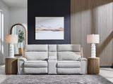 Social Pointe Pearl/Ash Chenille 3-Piece Power Reclining Sectional