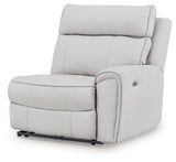 Social Pointe Pearl/Ash Chenille 7-Piece Reclining Sectional with Storage Consoles