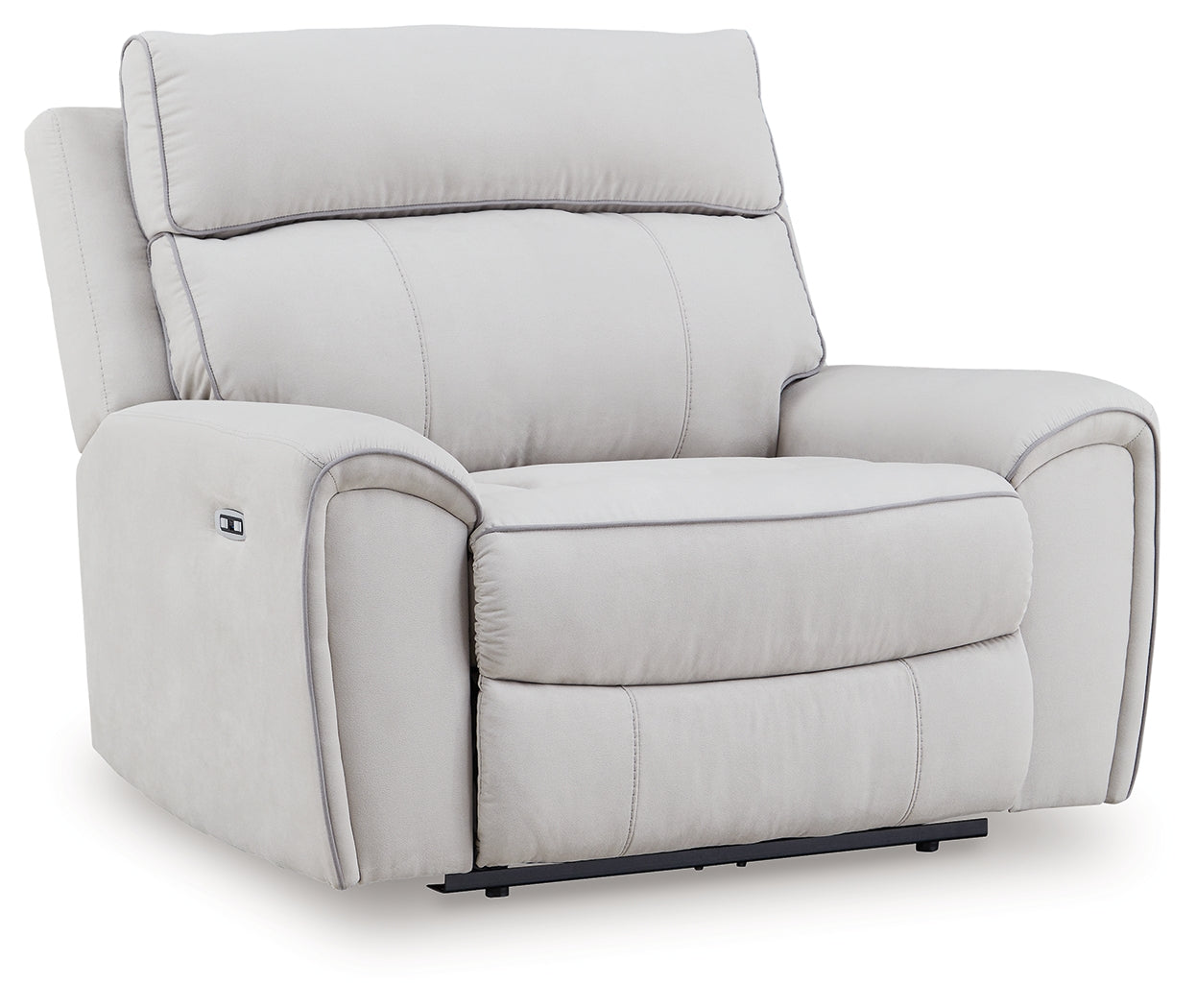 Social Pointe Pearl/Ash Chenille Power Recliner