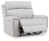 Social Pointe Pearl/Ash Chenille Power Recliner