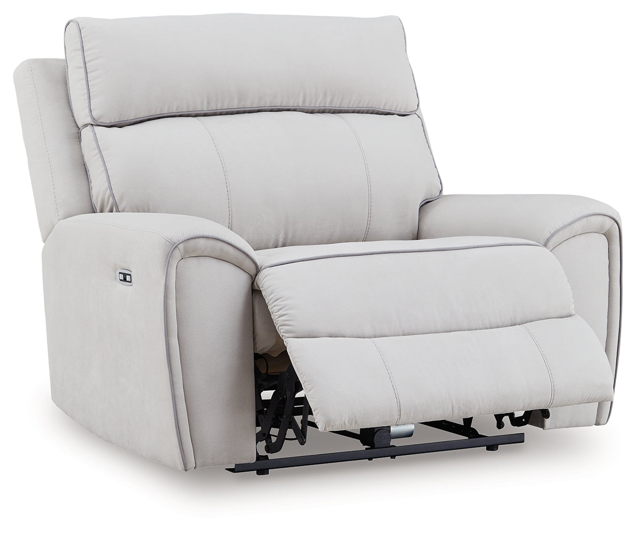 Social Pointe Pearl/Ash Chenille Power Recliner