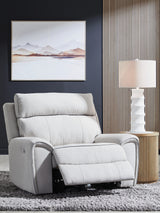 Social Pointe Pearl/Ash Chenille Power Recliner