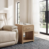 Dovander White/Natural End Table — product image 3