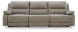 Narwhal Place Pebble Faux Leather 3-Piece Power Reclining Sectional