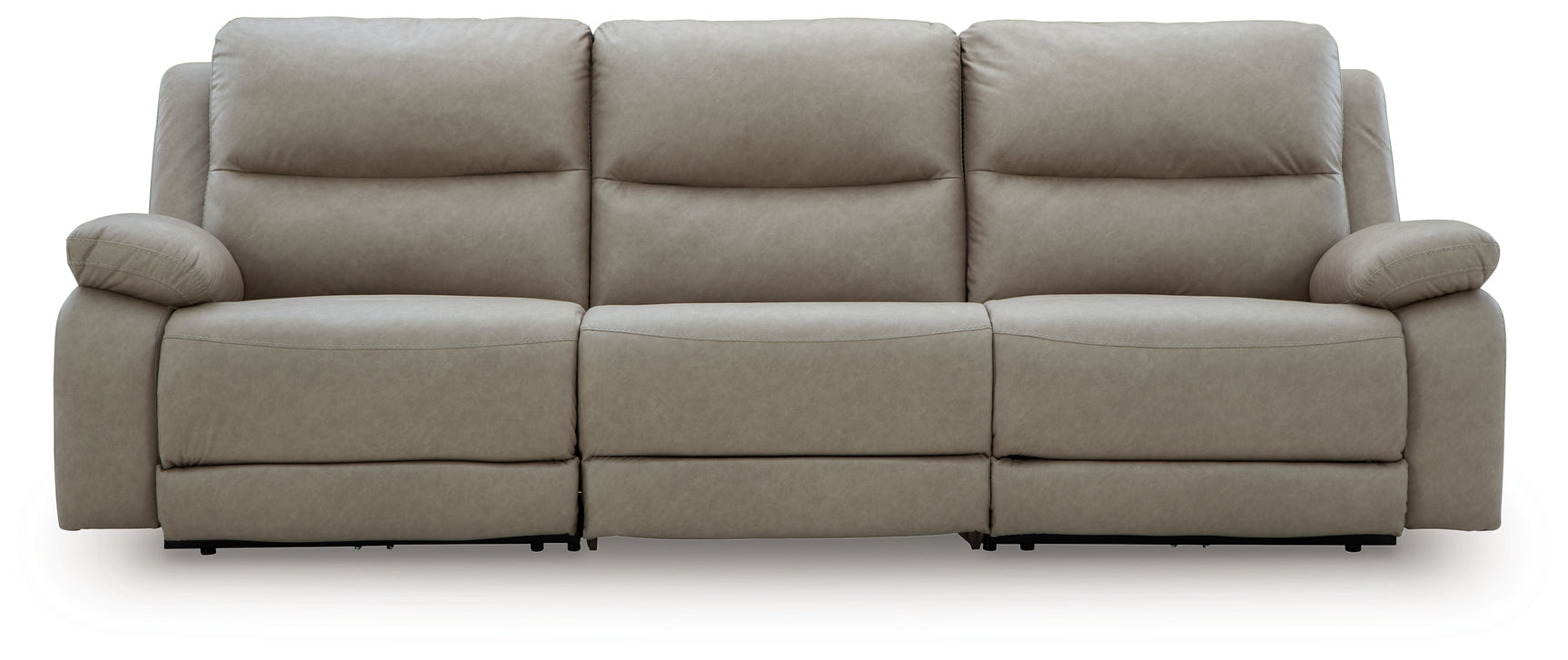 Narwhal Place Pebble Faux Leather 3-Piece Power Reclining Sectional