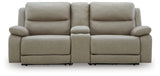 Narwhal Place Pebble Faux Leather 3-Piece Power Reclining Sectional