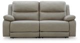 Narwhal Place Pebble Faux Leather 2-Piece Reclining Loveseat