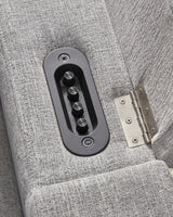 Pineland Pewter Performance Fabric,Next-Gen Nuvella™ Power Glider Recliner with Audio System